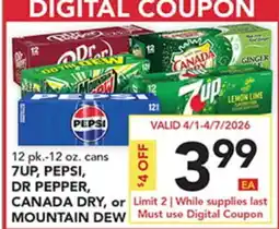 Pete's Fresh Market 7UP, PEPSI, DR PEPPER, CANADA DRY, or MOUNTAIN DEW offer
