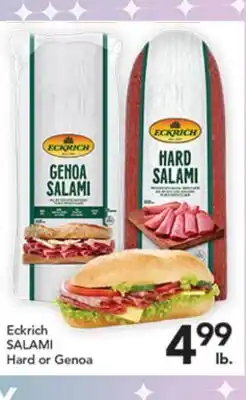 Pete's Fresh Market Eckrich SALAMI Hard or Genoa offer