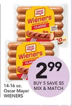 Pete's Fresh Market 14-16 oz. Oscar Mayer WIENERS offer