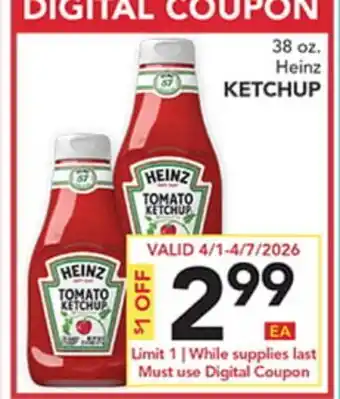 Pete's Fresh Market 38 oz. Heinz KETCHUP offer
