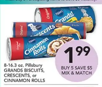 Pete's Fresh Market 8-16.3 oz. Pillsbury GRANDS BISCUITS, CRESCENTS, or CINNAMON ROLLS offer