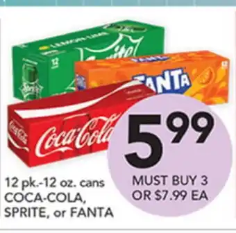 Pete's Fresh Market 12 pk.-12 oz. cans COCA-COLA, SPRITE, or FANTA offer