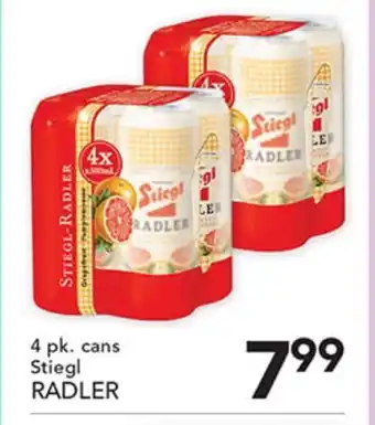 Pete's Fresh Market 4 pk. cans Stiegl RADLER offer