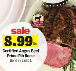 Meijer Certified Angus Beef Prime Rib Roast offer