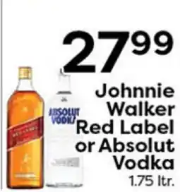 Rich's Fresh Market Johnnie Walker Red Label or Absolut Vodka offer
