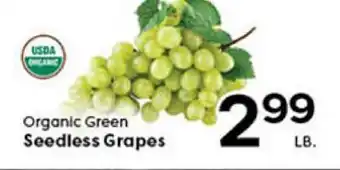 Rich's Fresh Market Organic Green Seedless Grapes offer