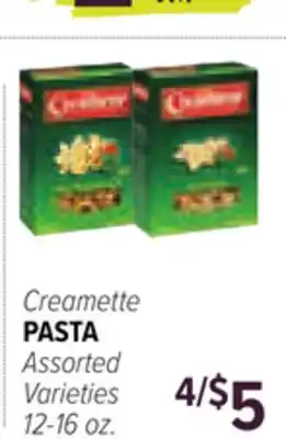Cermak Fresh Market Creamette PASTA offer