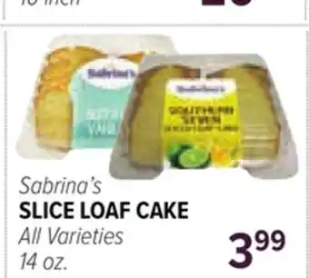 Cermak Fresh Market Sabrina's SLICE LOAF CAKE offer