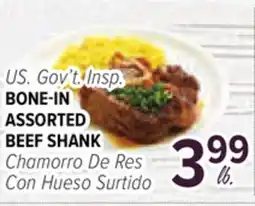 Cermak Fresh Market U.S. Gov't Insp. BONE-IN ASSORTED BEEF SHANK offer