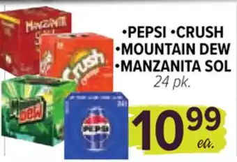 Cermak Fresh Market •PEPSI •CRUSH •MOUNTAIN DEW •MANZANITA SOL offer
