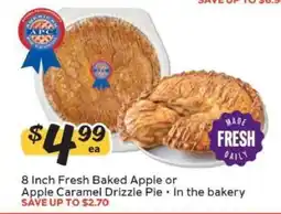 Winn Dixie 8 Inch Fresh Baked Apple or Apple Caramel Drizzle Pie offer