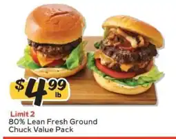 Winn Dixie 80% Lean Fresh Ground Chuck Value Pack offer