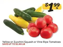 Winn Dixie Yellow or Zucchini Squash or Vine Ripe Tomatoes offer
