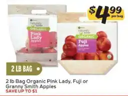 Winn Dixie Organic Pink Lady, Fuji or Granny Smith Apples offer