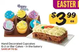 Winn Dixie Hand Decorated Cupcakes or Bar Cakes offer