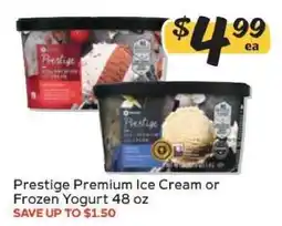 Winn Dixie Prestige Premium Ice Cream or Frozen Yogurt offer