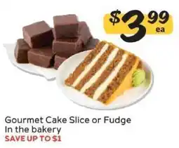 Winn Dixie Gourmet Cake Slice or Fudge offer