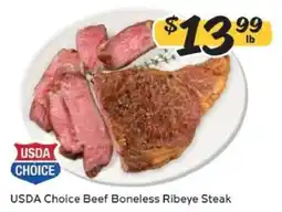 Winn Dixie USDA CHOICE Beef Boneless Ribeye Steak offer