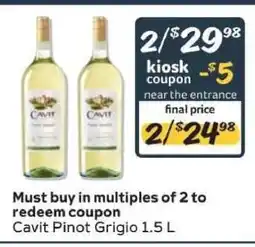 Winn Dixie Cavit Pinot Grigio 1.5 L offer