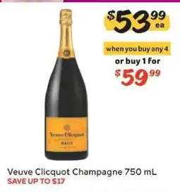 Winn Dixie Veuve Clicquot Champagne 750 mL offer
