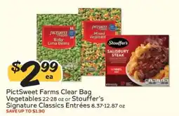 Winn Dixie PictSweet Farms Clear Bag Vegetables or Stouffer's Signature Classics Entrées offer