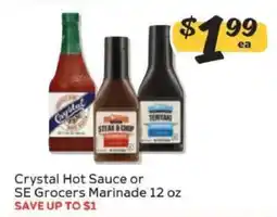 Winn Dixie Crystal Hot Sauce or SE Grocers Marinade offer