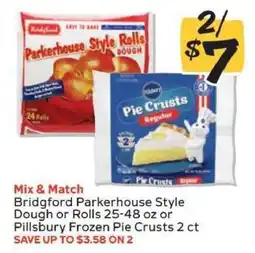 Winn Dixie Bridgford Parkerhouse Style Dough or Rolls / Pillsbury Frozen Pie Crusts offer