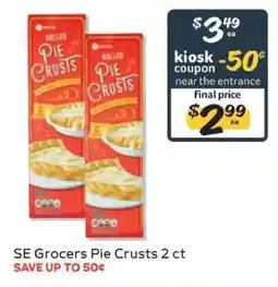Winn Dixie SE Grocers Pie Crusts 2 ct offer