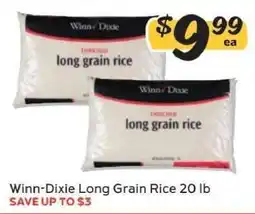 Winn Dixie Winn-Dixie Long Grain Rice 20 lb offer