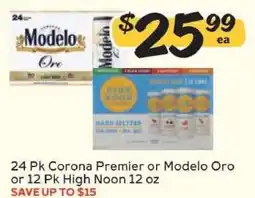 Winn Dixie Corona Premier or Modelo Oro or High Noon offer