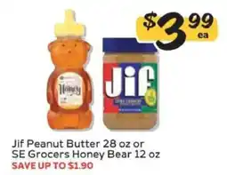 Winn Dixie Jif Peanut Butter or SE Grocers Honey Bear offer