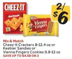 Winn Dixie Cheez-It Crackers or Keebler Sandies or Vienna Fingers Cookies offer
