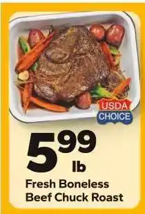 Save a Lot Fresh Boneless Beef Chuck Roast offer