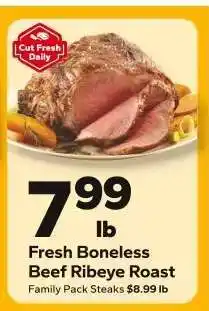 Save a Lot Fresh Boneless Beef Ribeye Roast offer