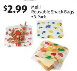 Aldi Melii Reusable Snack Bags offer