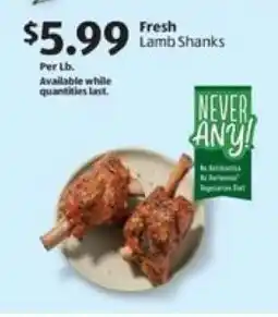 Aldi Fresh Lamb Shanks offer