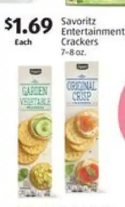 Aldi Savoritz Entertainment Crackers offer