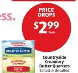Aldi Countryside Creamery Butter Quarters offer