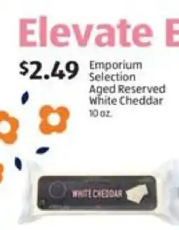 Aldi Emporium Selection Aged Reserved White Cheddar offer