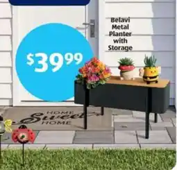 Aldi Belavi Metal Planter with Storage offer