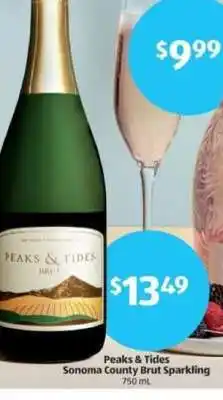 Aldi Peaks & Tides Sonoma County Brut Sparkling offer