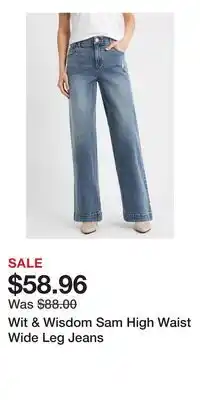 Nordstrom Wit & Wisdom Sam High Waist Wide Leg Jeans offer