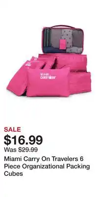 Nordstrom Miami Carry On Travelers 6 Piece Organizational Packing Cubes offer