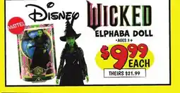 Ollie's Disney WICKED ELPHABA DOLL offer