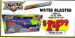 Ollie's FAST SHOTS ARCTICCANNON WATER BLASTER offer