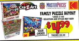 Ollie's MASTER MASTERPIECES KODAK HAYING FUN FAMILY PUZZLE BUYOUT offer