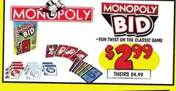 Ollie's MONOPOLY BID offer