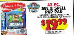 Ollie's Melissa & Doug. PAW SEE & SPELL PATROL PUP PAD offer