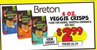 Ollie's Breton VEGGIE CRISPS offer