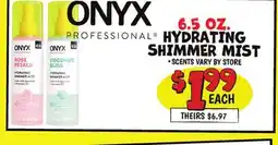 Ollie's ONYX PROFESSIONAL HYDRATING SHIMMER MIST offer